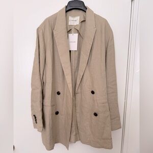 Everlane The Linen Double Breasted Blazer - Size 6
